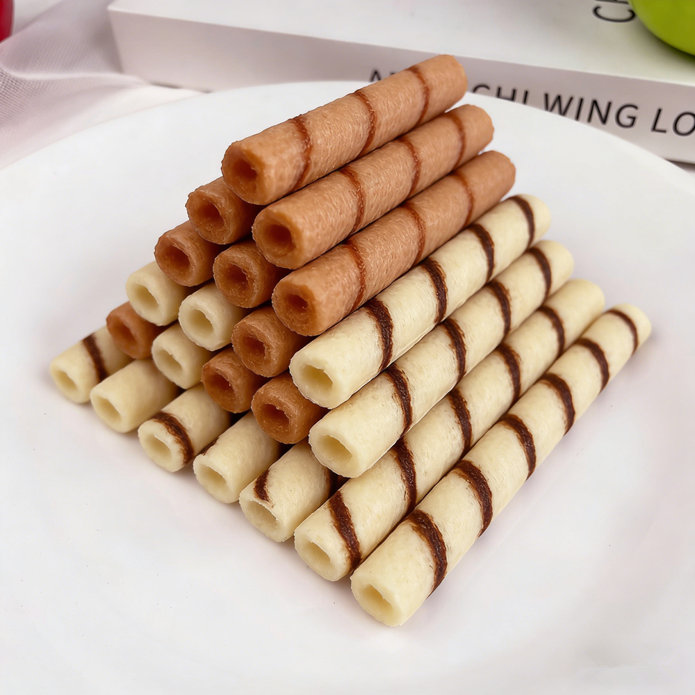 Food Snacks To Eat - 3Pcs Handmade Fake Wafer Rolls Chocolate