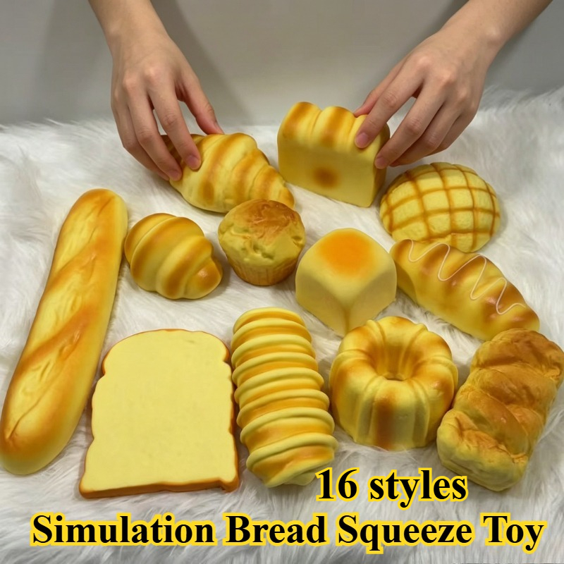 Food & Snacks Coloring - Slow Rebound Stretch Squeezing Simulation Bread