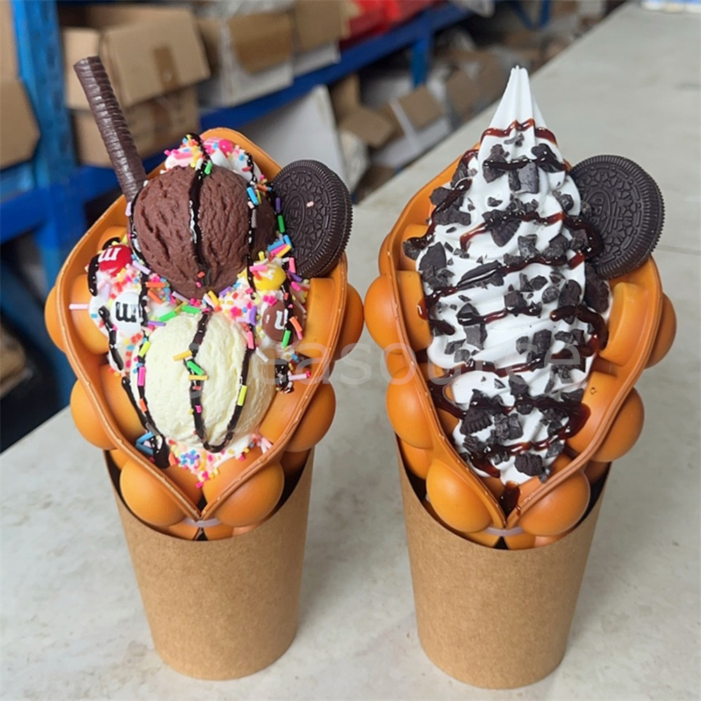 Crispy Bubble Waffle Dessert M - Food Snacks To Eat review and price