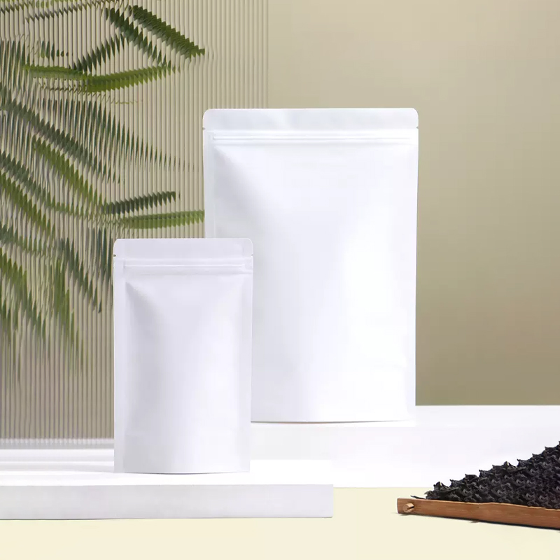 Kraft Paper Zipper Bags Standi - Food Snacks Logos review and price