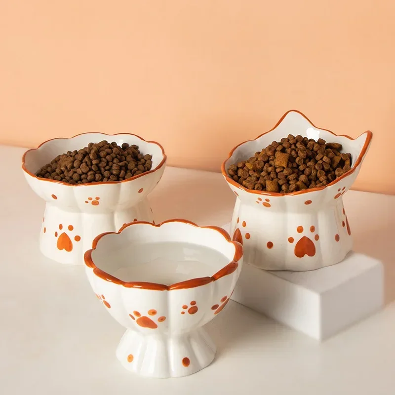 Cat Ceramic Food Bowl Elevated - Food Snacks To Eat review and price