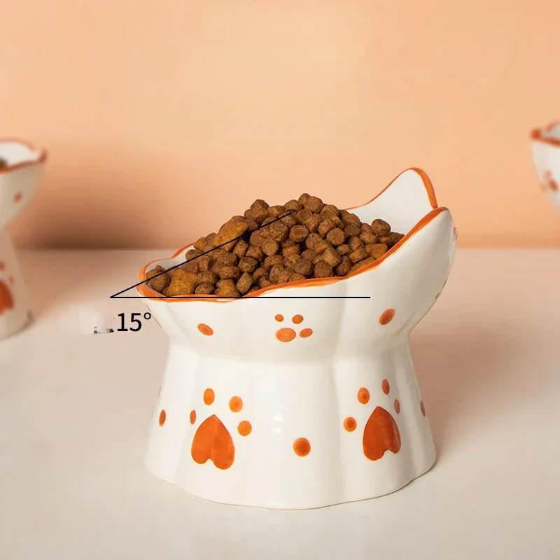Cat Ceramic Food Bowl Elevated - Food Snacks To Eat review and price