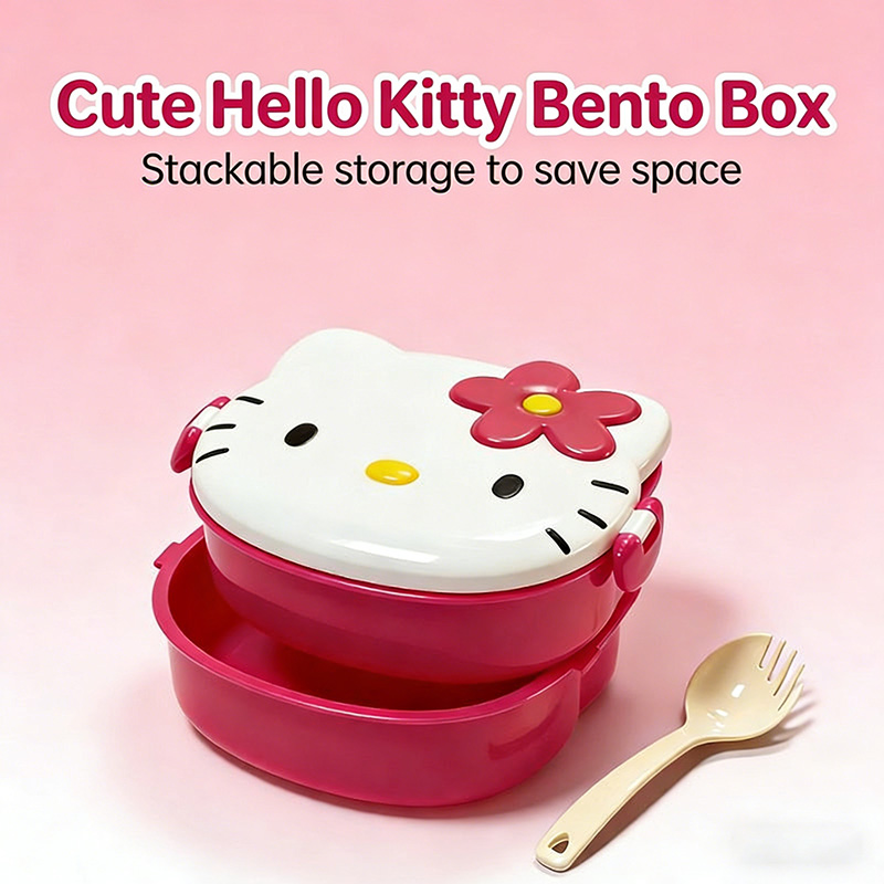 Kitty Double Layer Lunch Box F - Food Grocery Snacks review and price