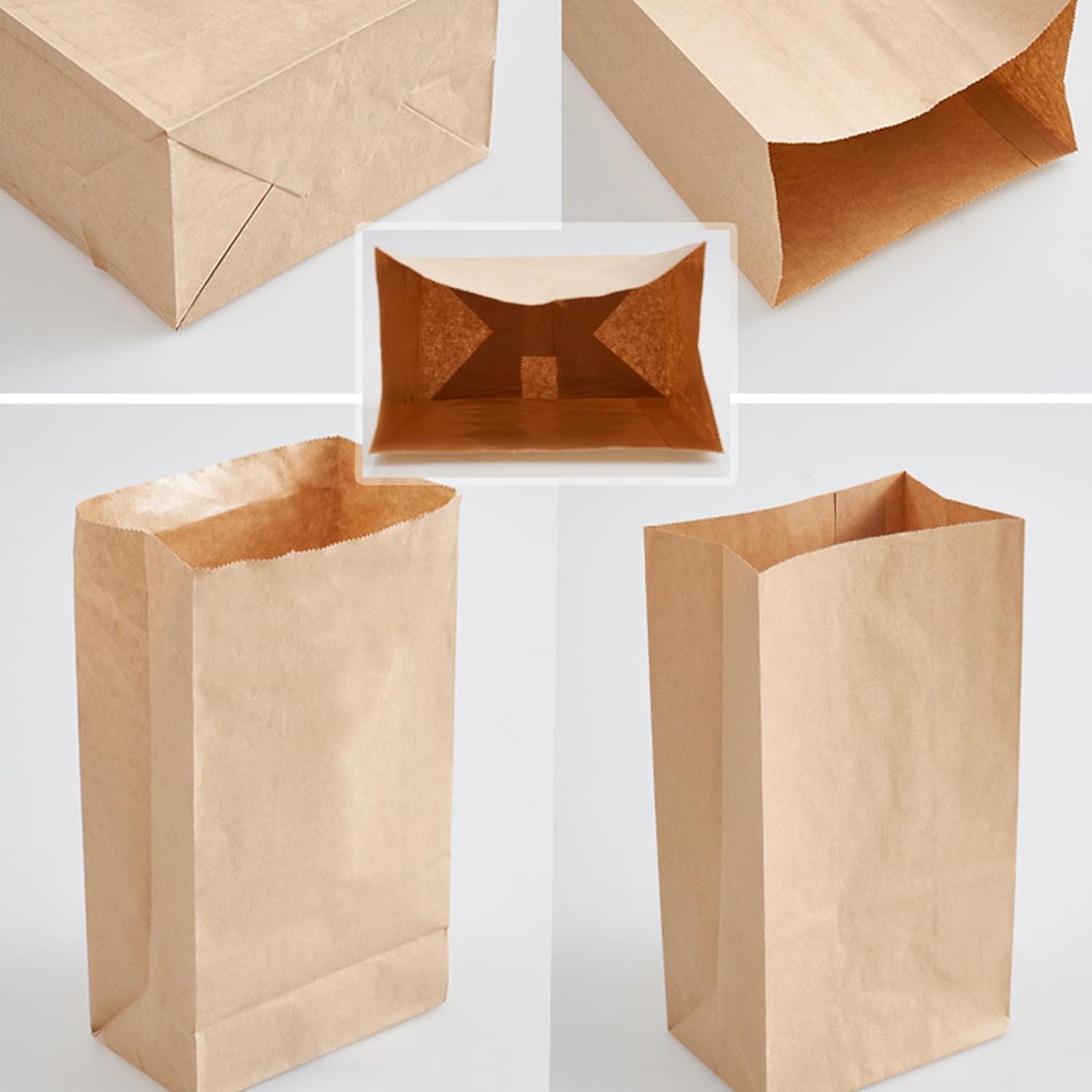 Paper Lunch Bags 20/50PCS Kraf - Food Grocery Snacks review and price