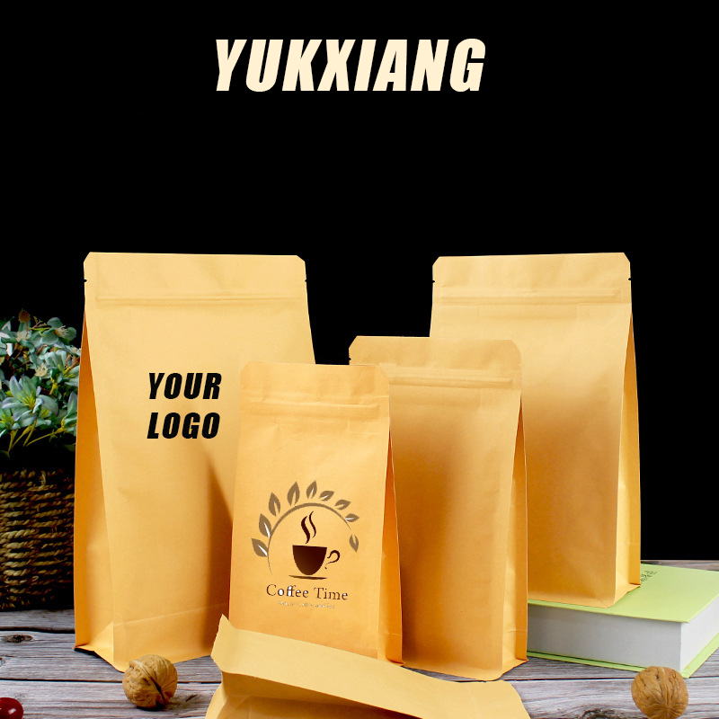 Custom Logo Kraft Paper Alumin - Food Snacks Logos review and price