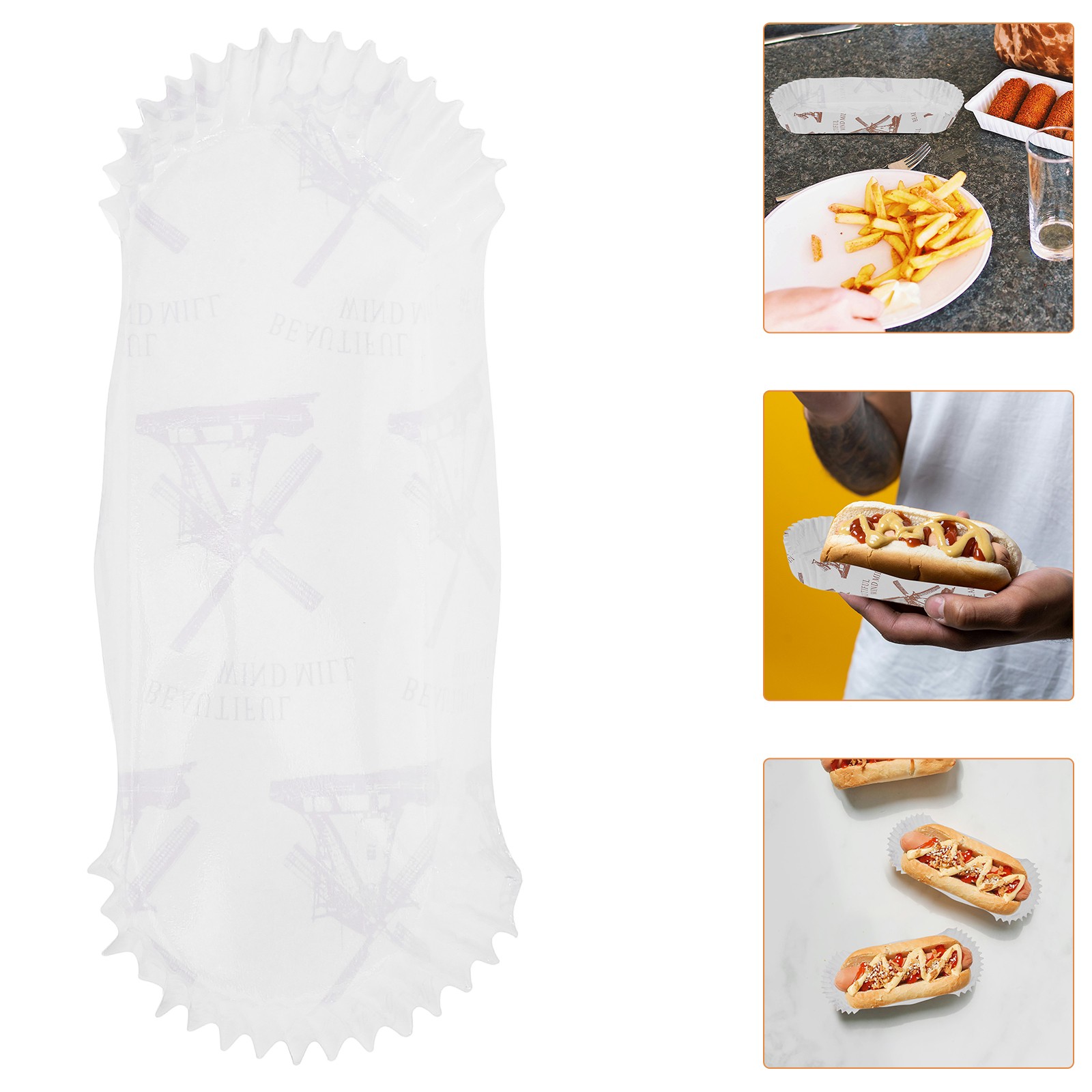 100 Pcs Hot Dog Tray Disposabl - Food And Snacks For Picnic review and price