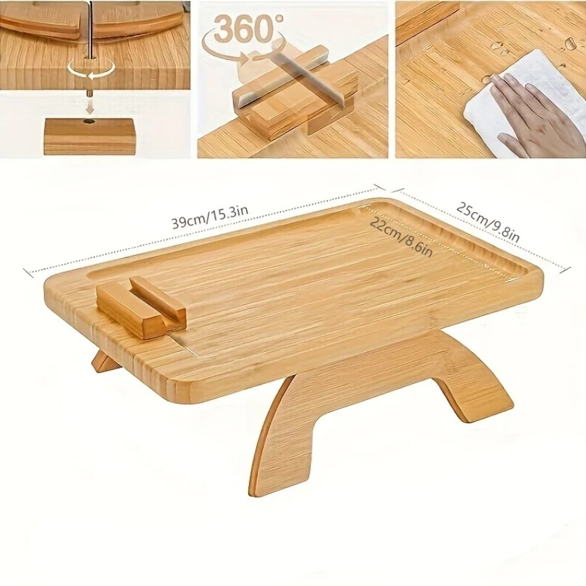 Wooden Foldable Tray Lazy Sofa - Food Snacks To Eat review and price