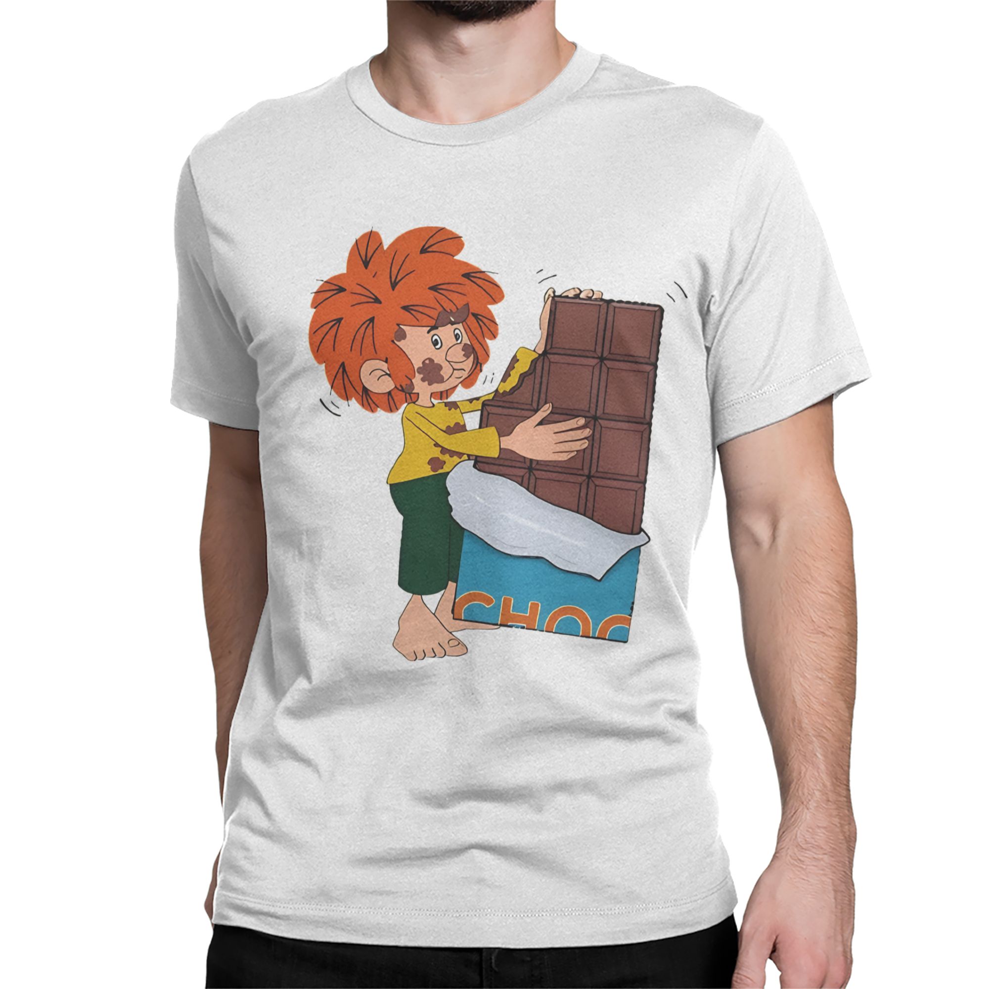 Men Women T-Shirt Pumuckl eats - Food Grocery Snacks review and price