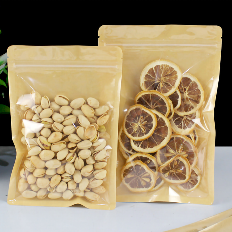 100pcs Eco-friendly Kraft Pape - Food Snacks Logos review and price
