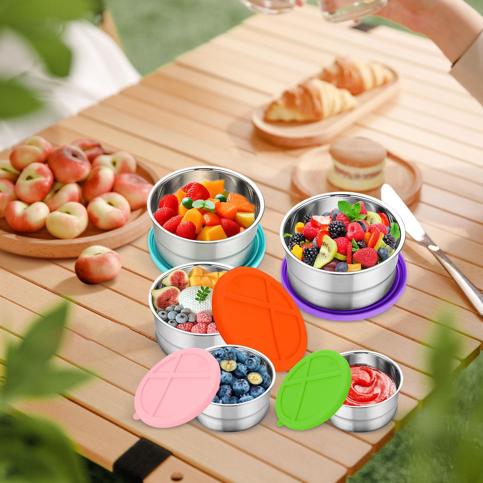 Metal Food Container 5 Pieces  - Food And Snacks For Picnic review and price