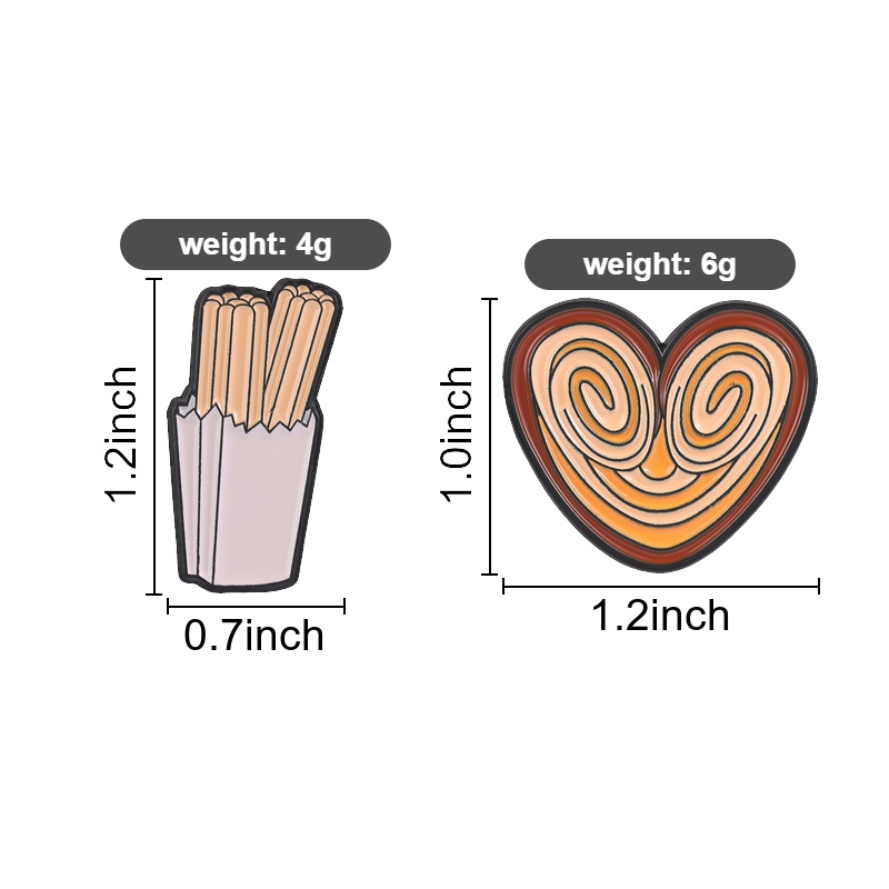 Mexican Churro Palmier Enamel  - Food Snacks In Spanish review and price