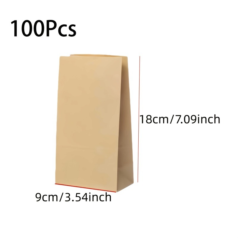 100/200Pcs Small Kraft Paper L - Food Grocery Snacks review and price