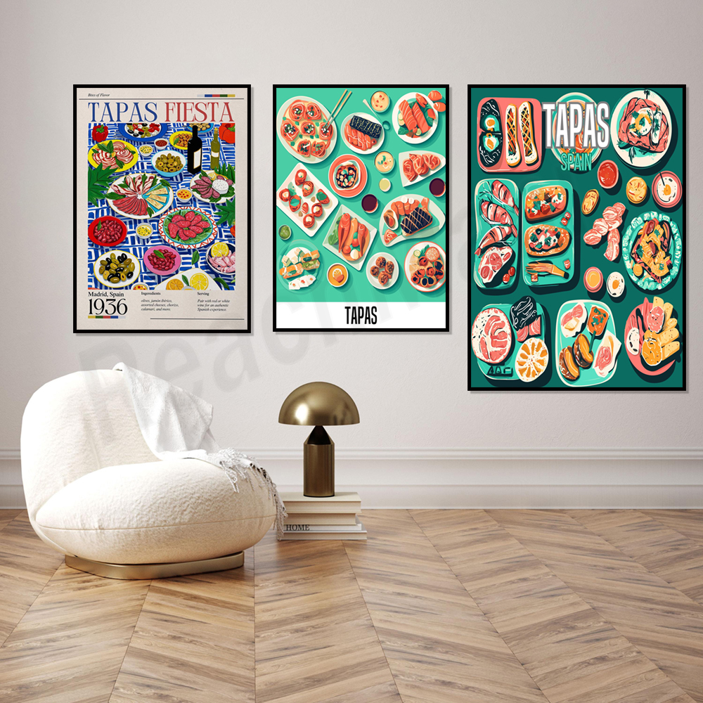 Spanish tapas snack print, foo - Food Snacks In Spanish review and price